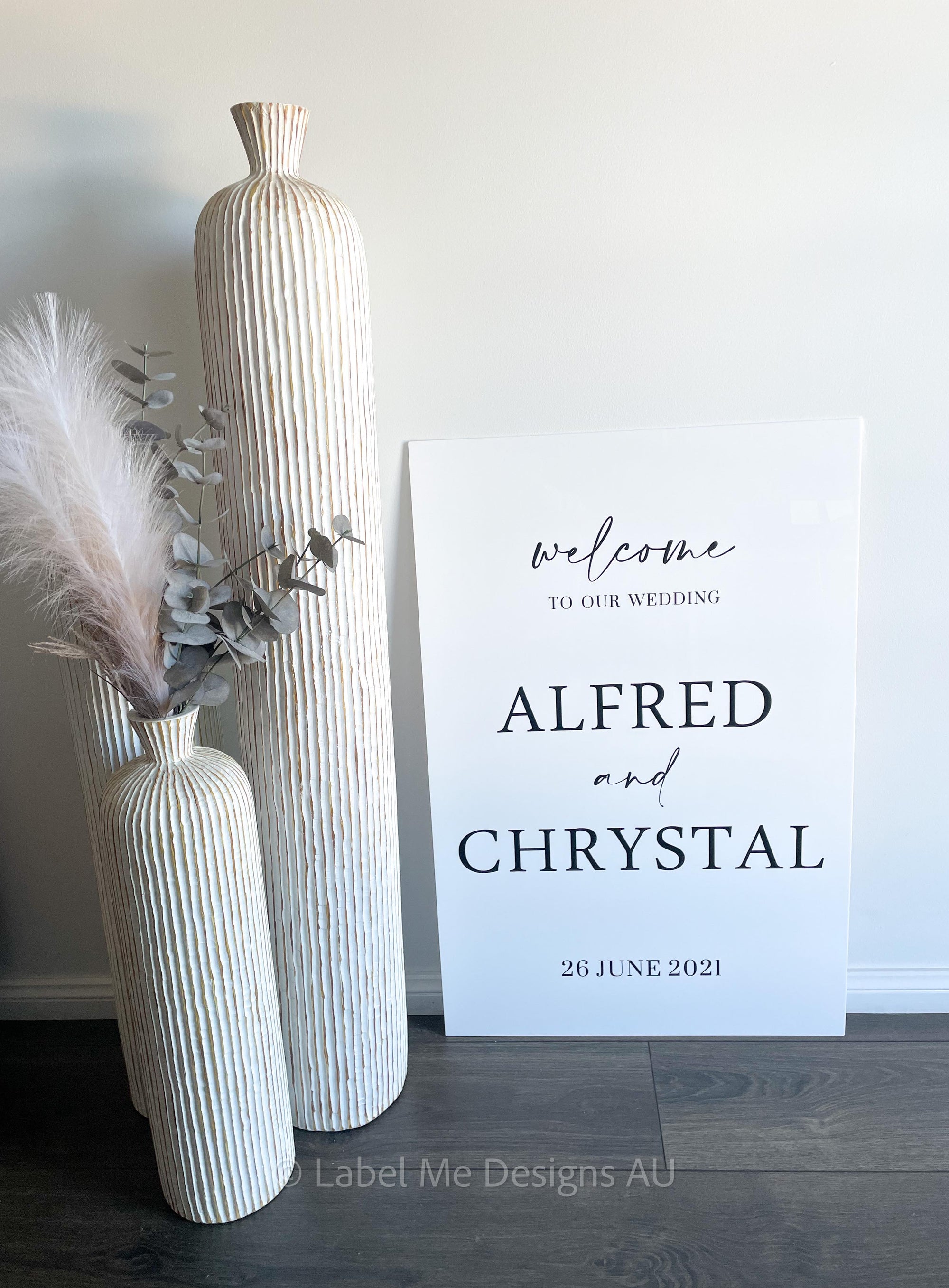 Acrylic Wedding Welcome Sign – A1