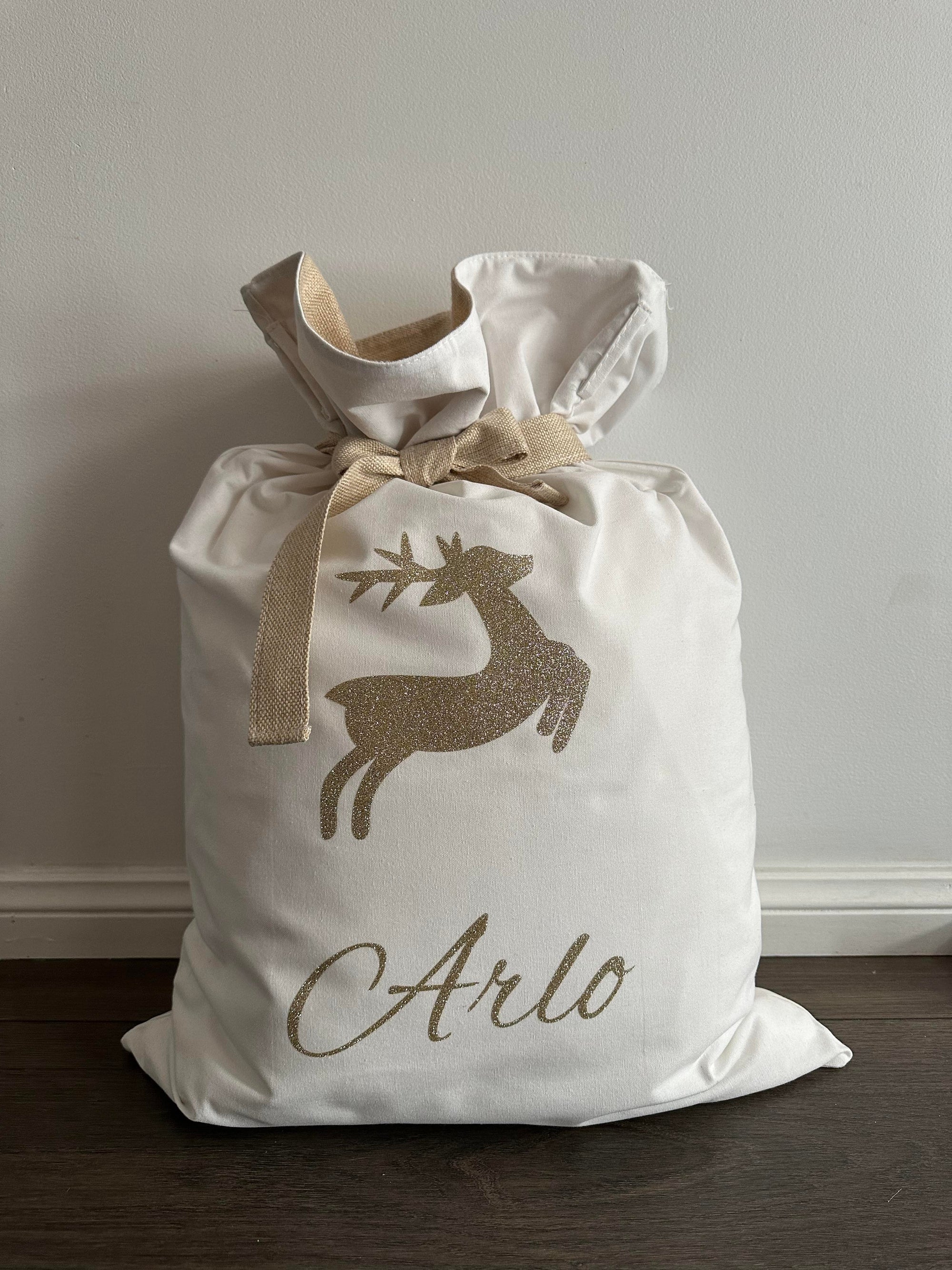 PRE ORDER - Personalised Linen Christmas Santa Sacks