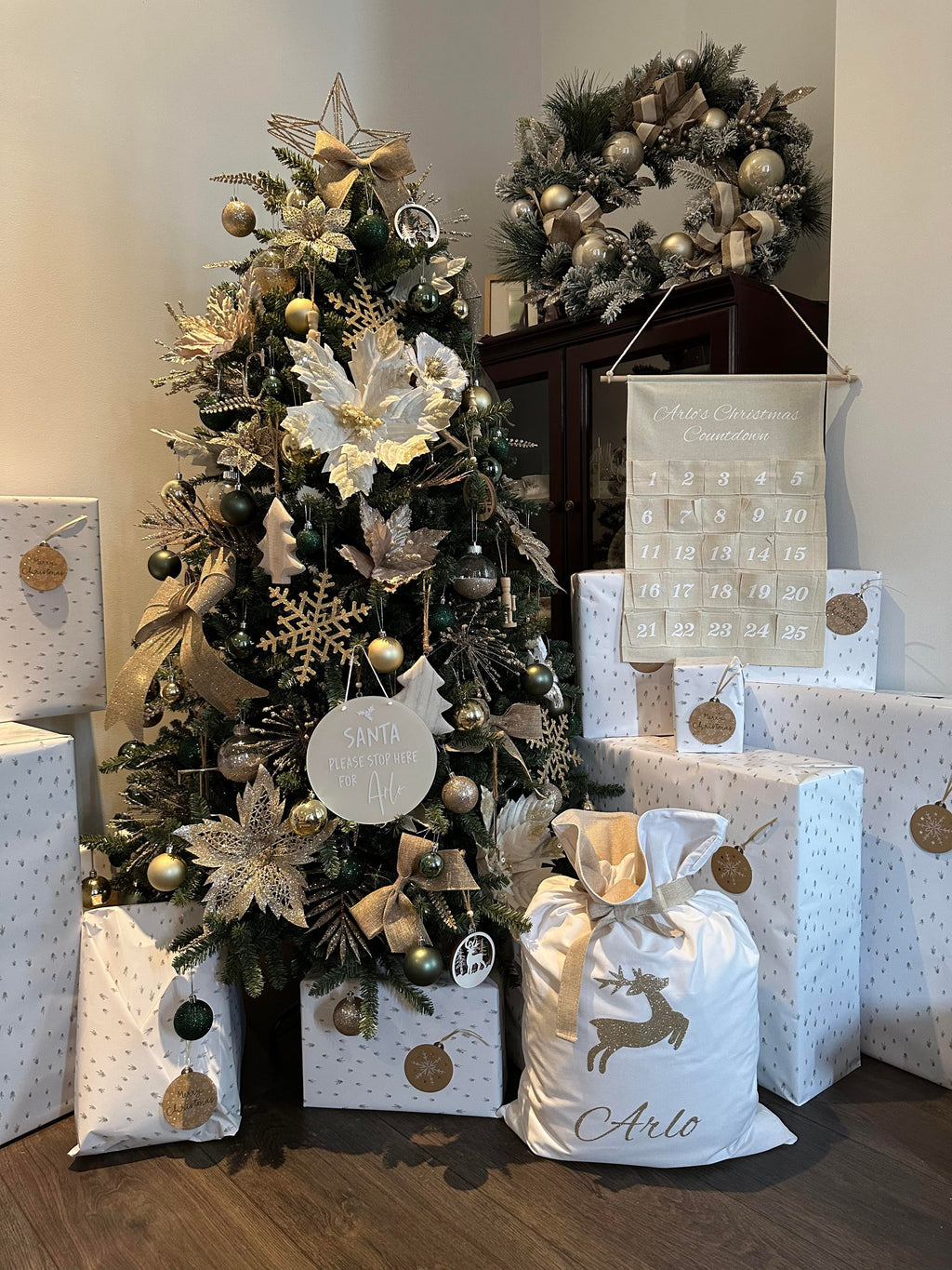 Personalised Linen Advent Calendar