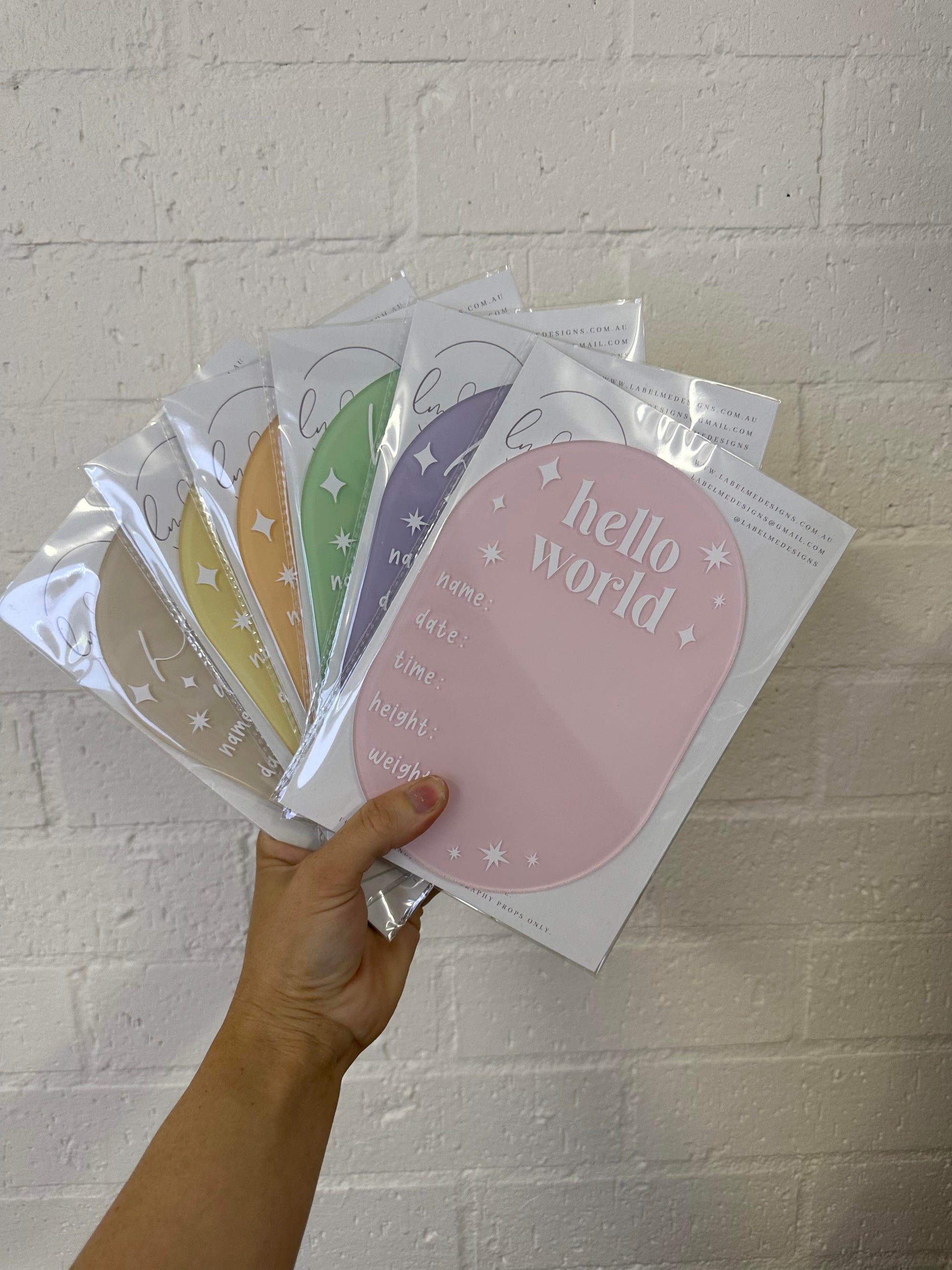 Personalised “Hello World” Oval Acrylic Plaque