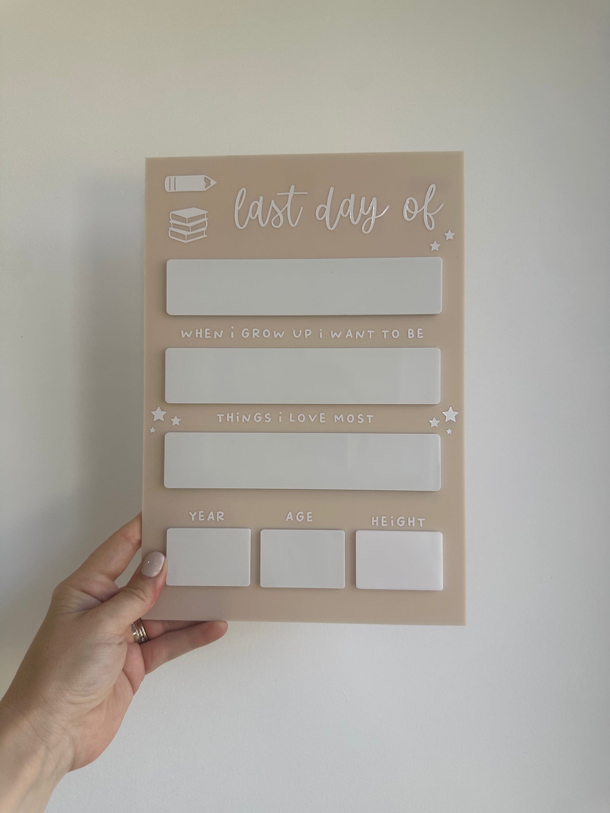 Reversible First & Last Day Board