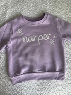 Lilac Personalised Daisy Jumper