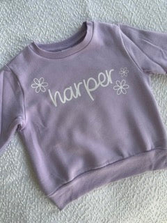 Lilac Personalised Daisy Jumper