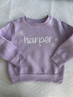 Lilac Personalised Daisy Jumper