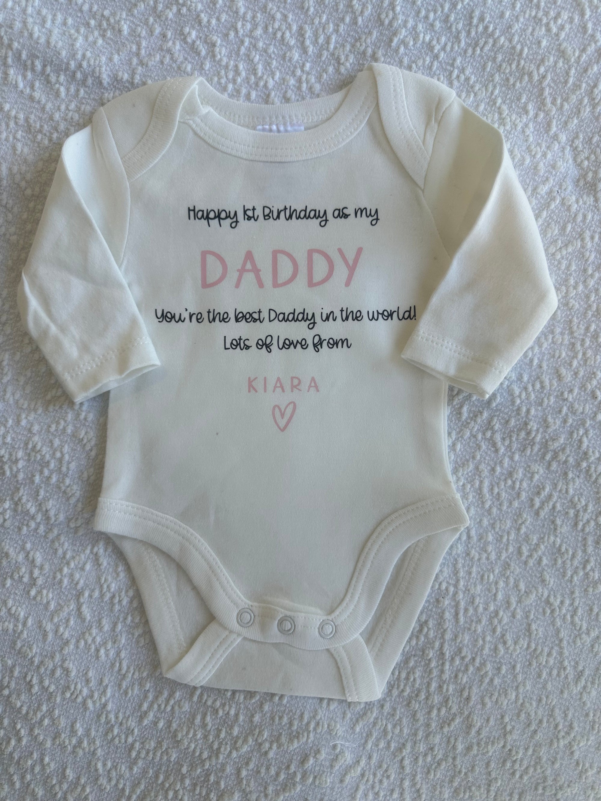 Personalised “1st Birthday as My Daddy” Bodysuit