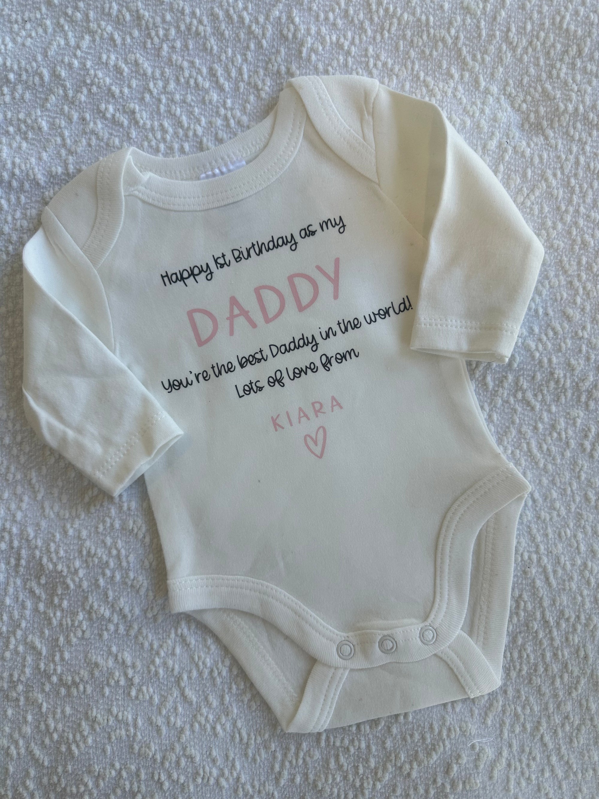 Personalised “1st Birthday as My Daddy” Bodysuit