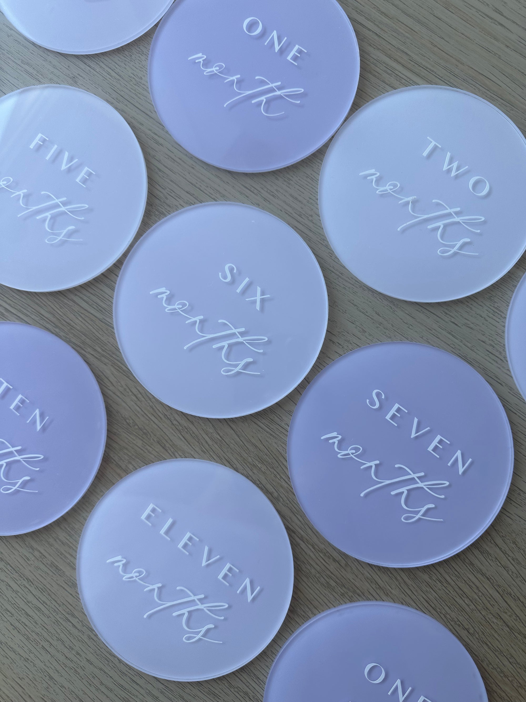 Acrylic Baby Milestone Disc Set – Pastel Collection