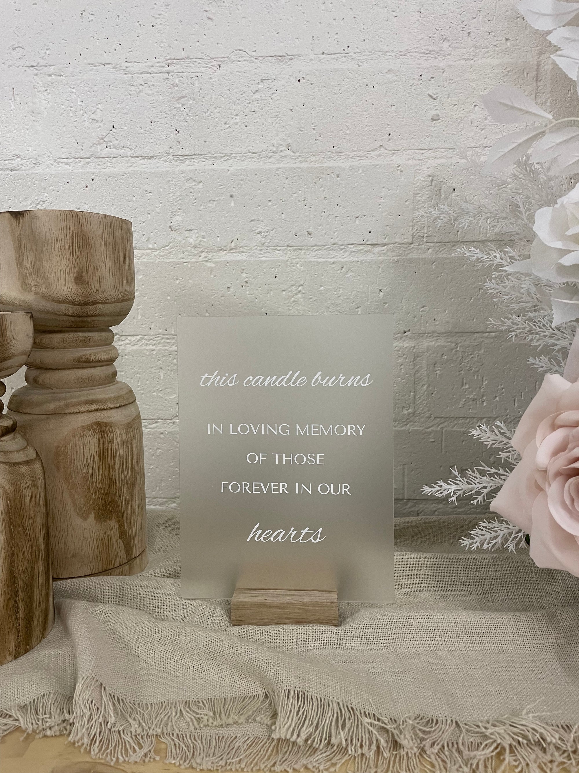 Wedding Memory Candle Sign