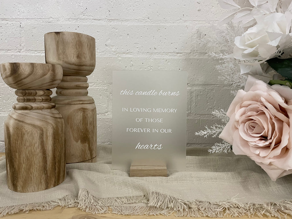 Wedding Memory Candle Sign