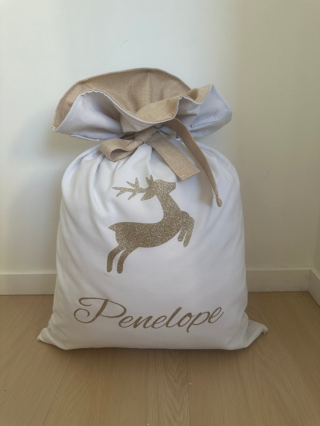 Personalised Linen Santa Sacks