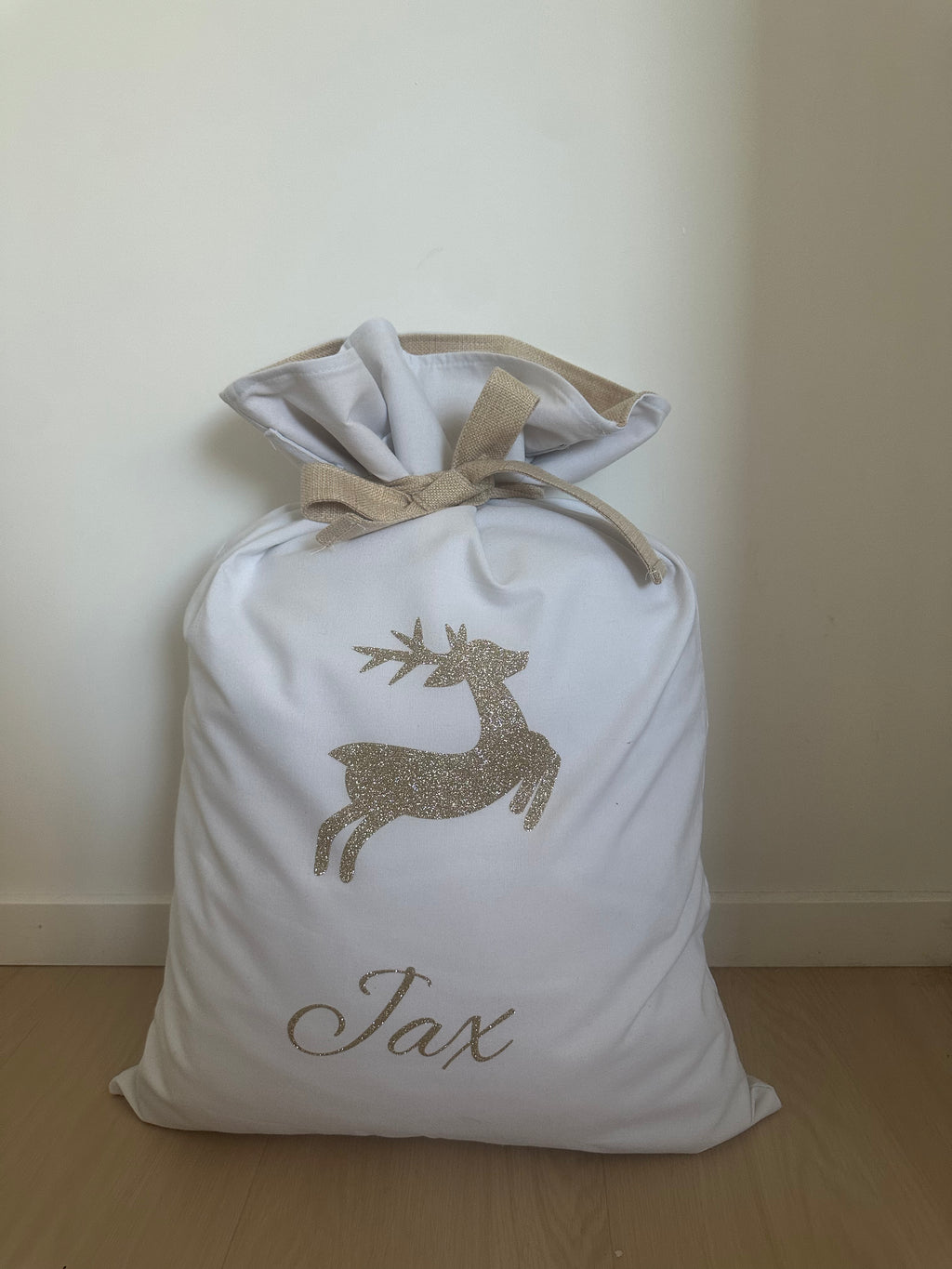 Personalised Linen Santa Sacks