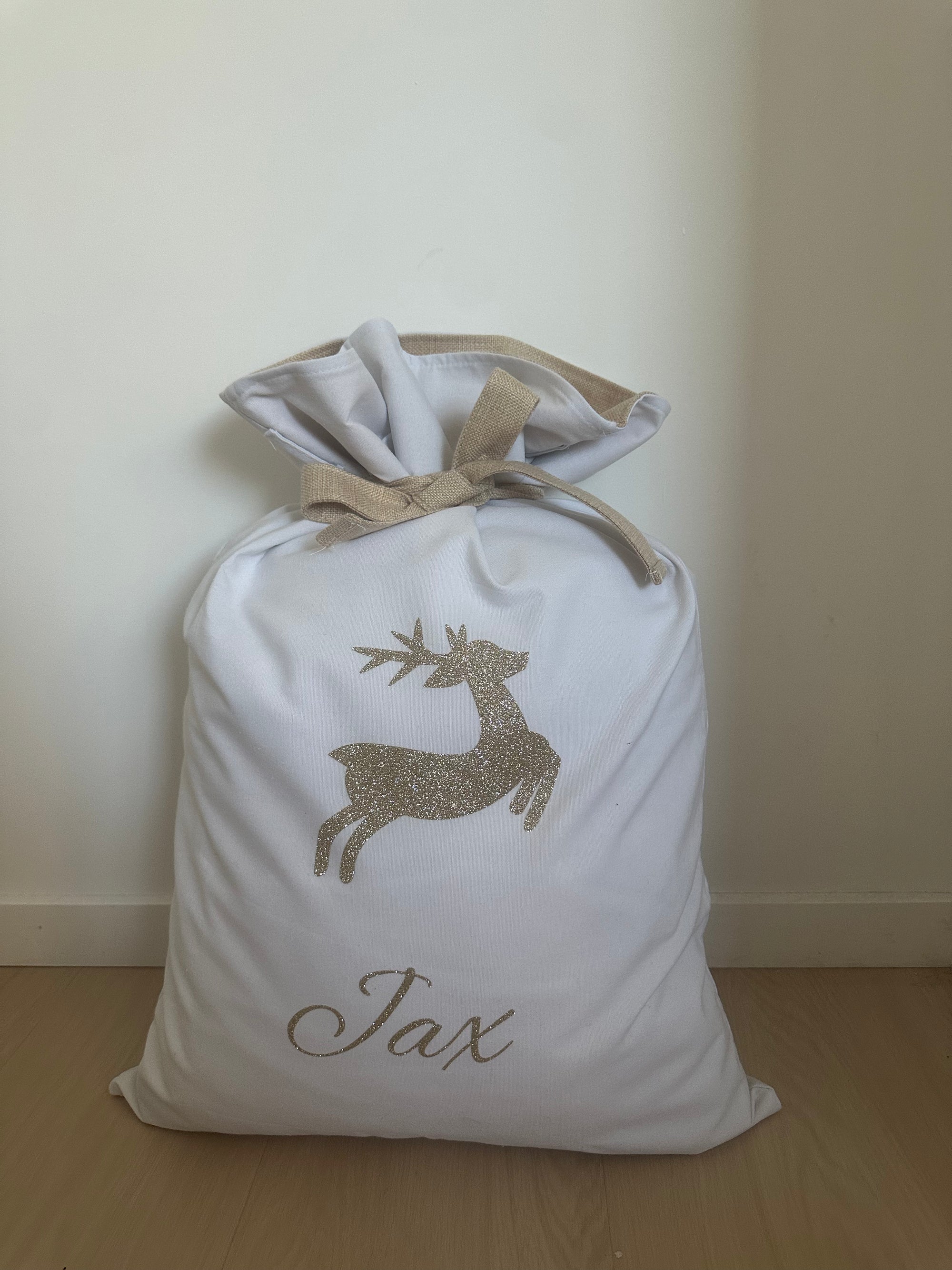Personalised Linen Santa Sacks