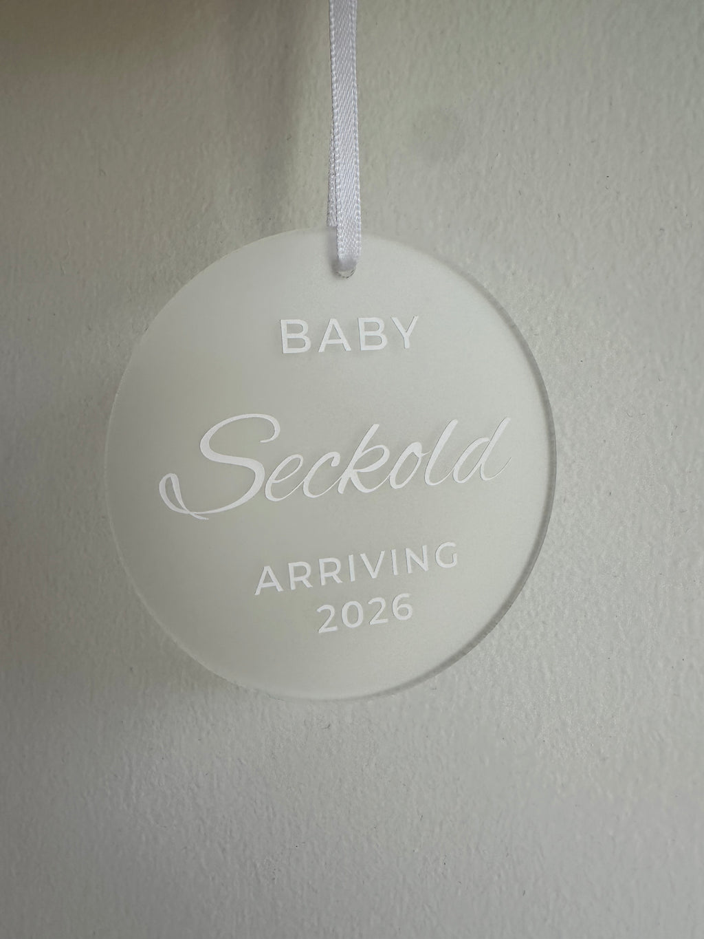 Personalised Baby Announcement Christmas Bauble