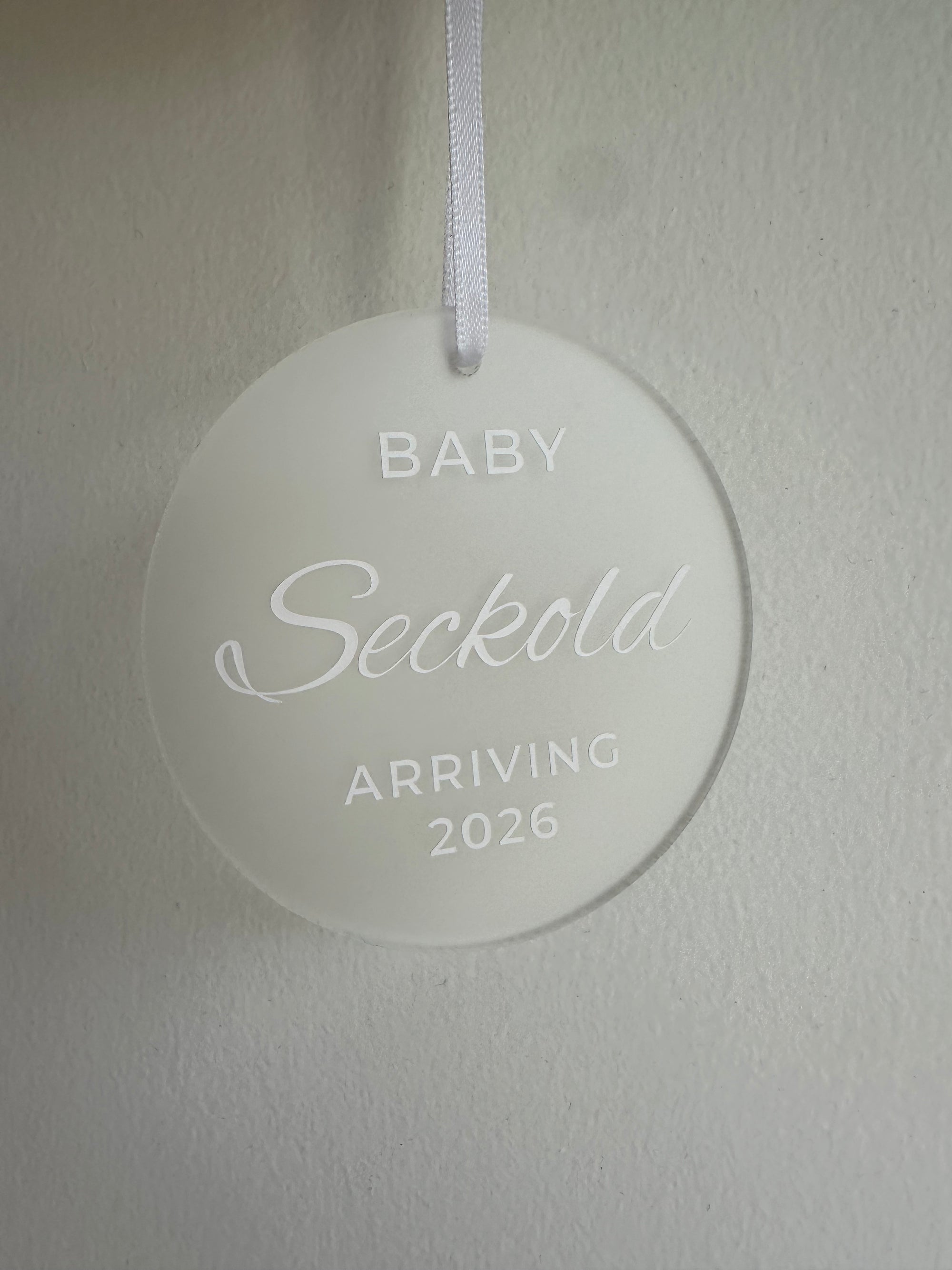 Personalised Baby Announcement Christmas Bauble