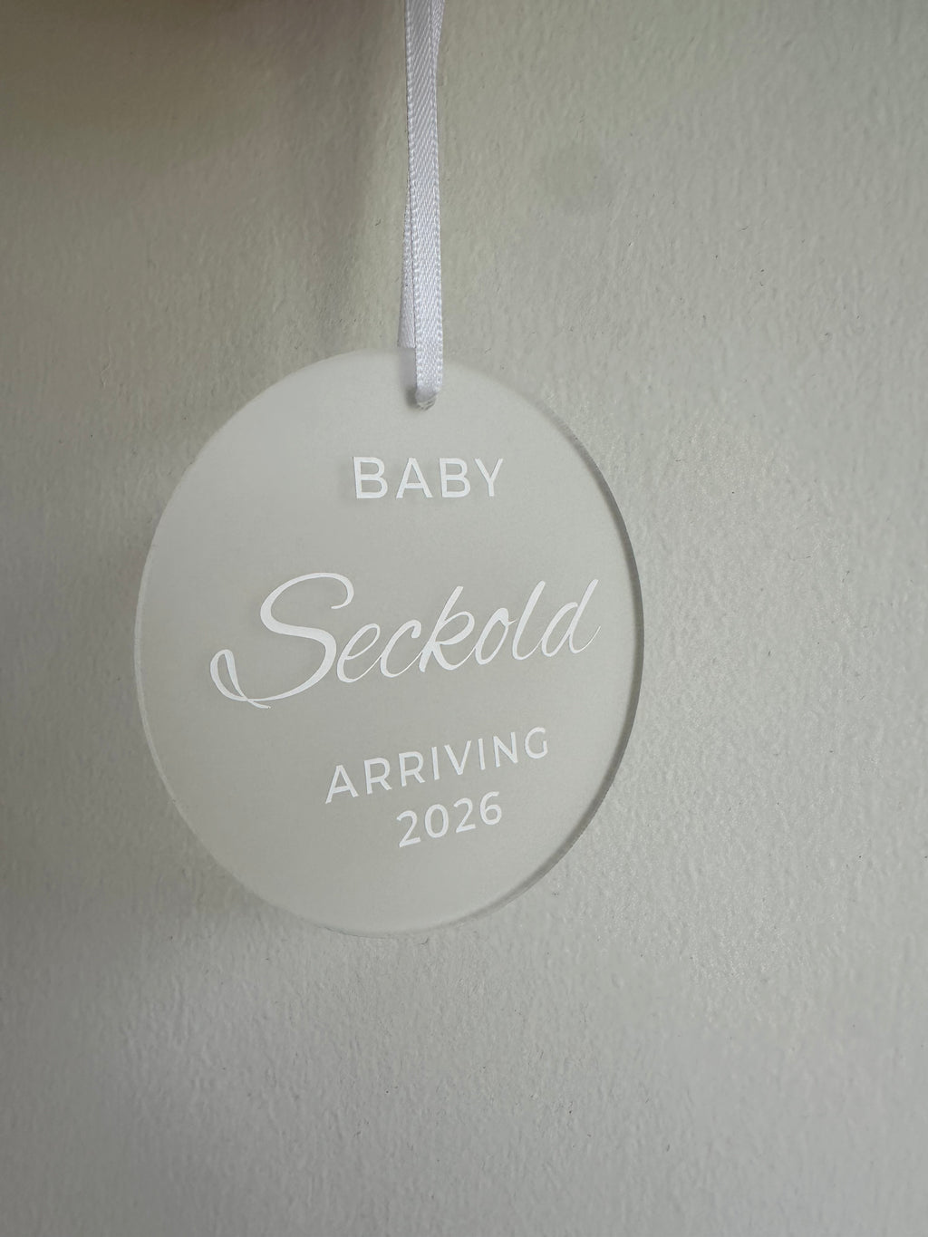 Personalised Baby Announcement Christmas Bauble
