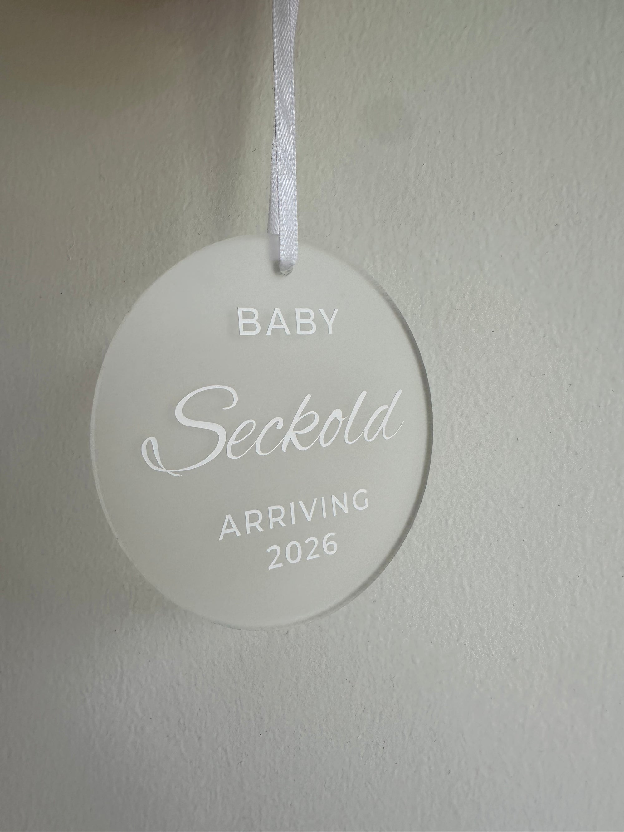 Personalised Baby Announcement Christmas Bauble