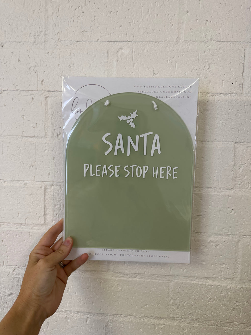 Personalised “Santa Stop Here” Christmas Plaque