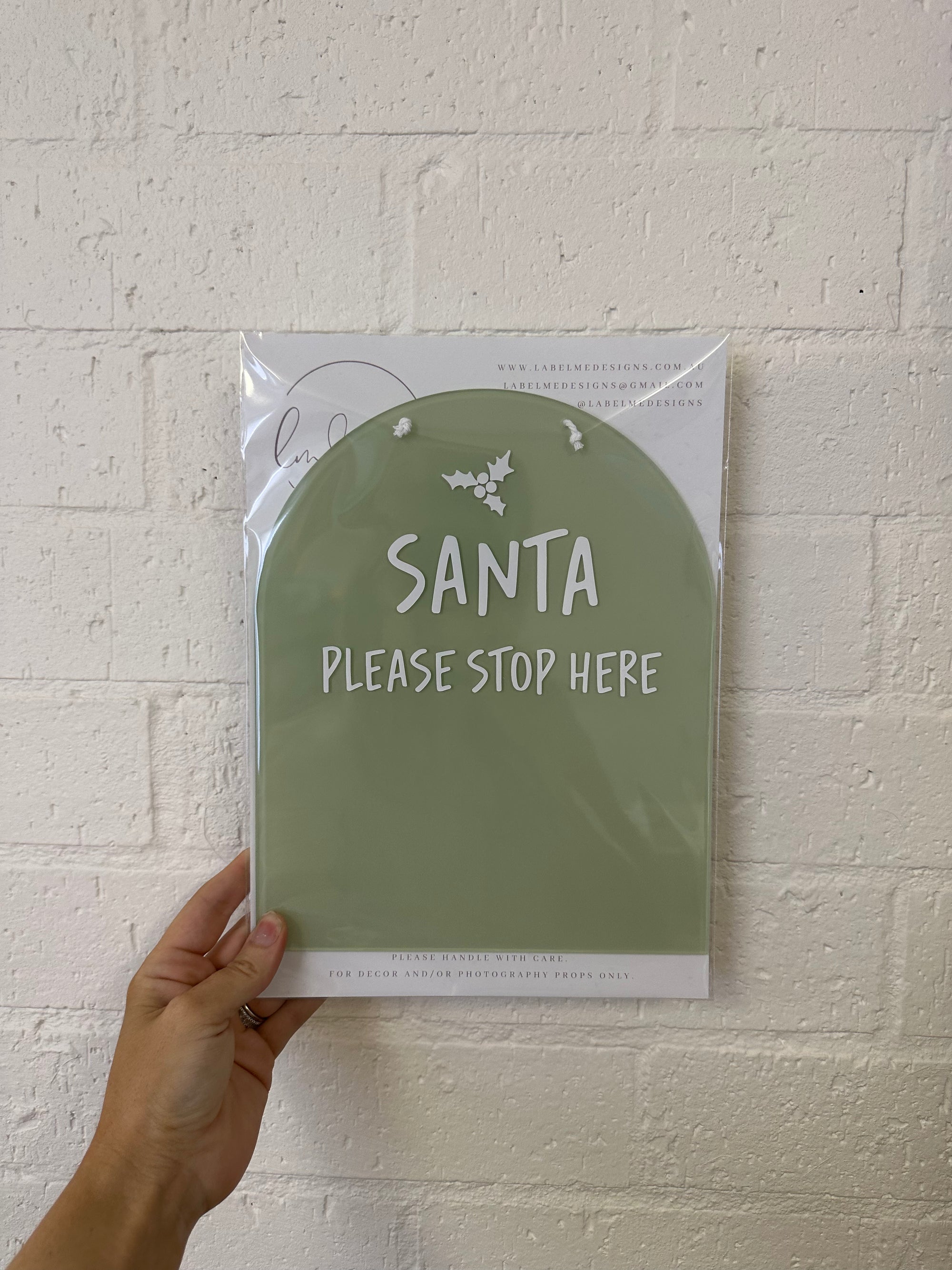 Personalised “Santa Stop Here” Christmas Plaque