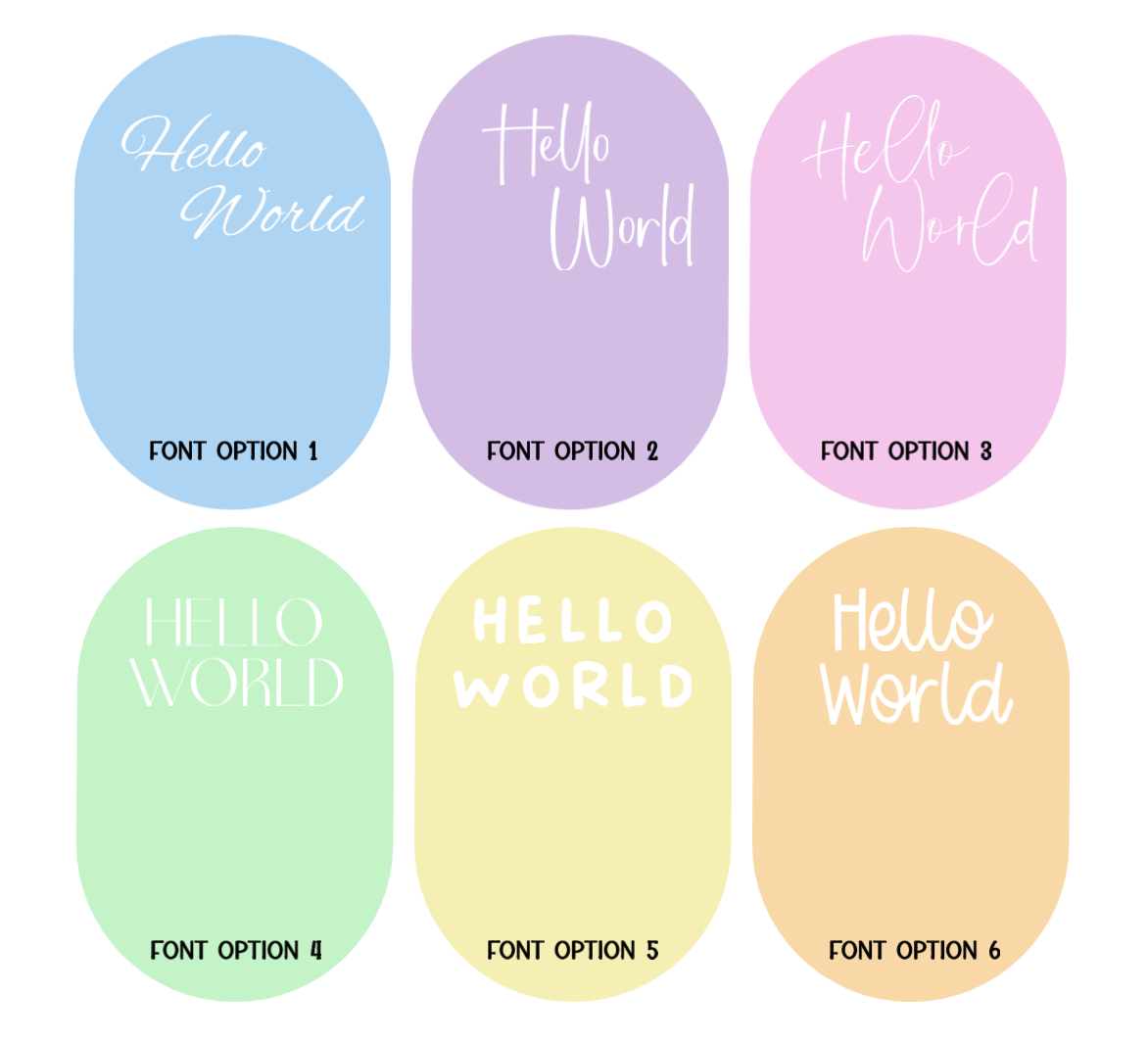 Personalised “Hello World” Oval Acrylic Plaque