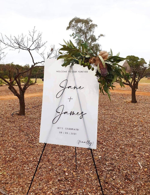 Acrylic Wedding Welcome Sign – A1